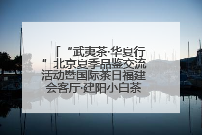 “武夷茶·华夏行”北京夏季品鉴交流活动暨国际茶日福建会客厅·建阳小白茶品牌推介会启幕！